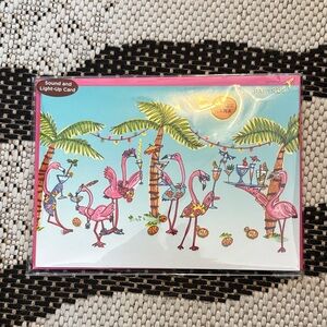 🆕Papyrus Flamingo Party Light And Sound Birthday Greeting Card